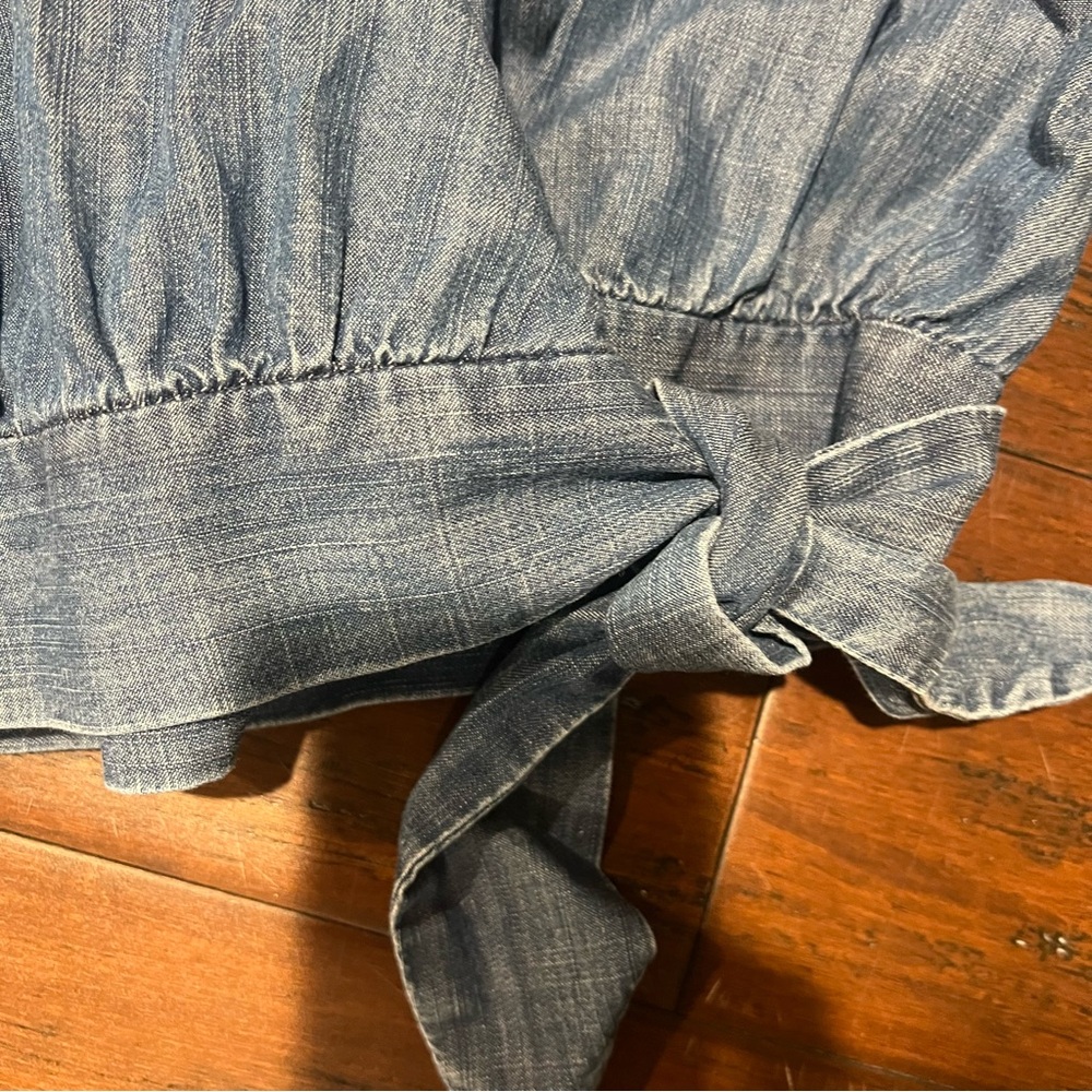 Madewell NWT size small tie front top - Picture 2 of 5